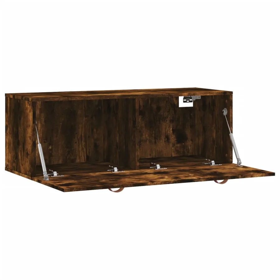 Armoire murale Chêne fumé 100x36,5x35 cm Bois d'ingénierie - 4