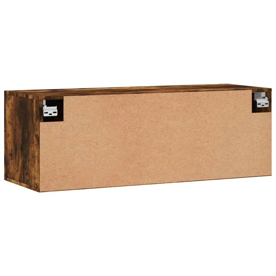 Armoire murale Chêne fumé 100x36,5x35 cm Bois d'ingénierie - 5