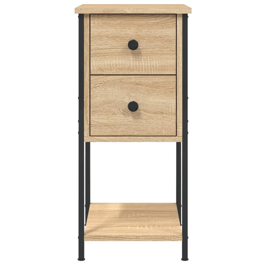 Tables de chevet 2pcs chêne sonoma 32x42x70cm bois d'ingénierie - 7
