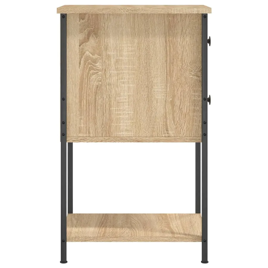 Tables de chevet 2pcs chêne sonoma 32x42x70cm bois d'ingénierie - 8