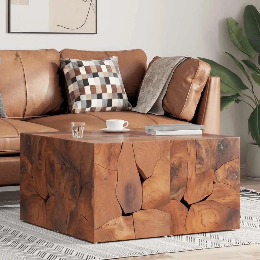 Tabourets 4 pcs marron 40x40x45 cm bois de teck massif
