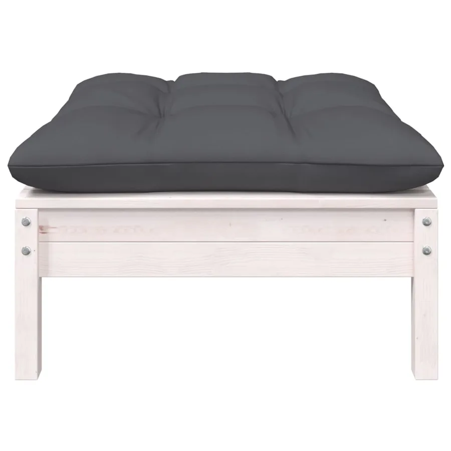 Salon de jardin 9 pcs avec coussins bois de pin massif - 5