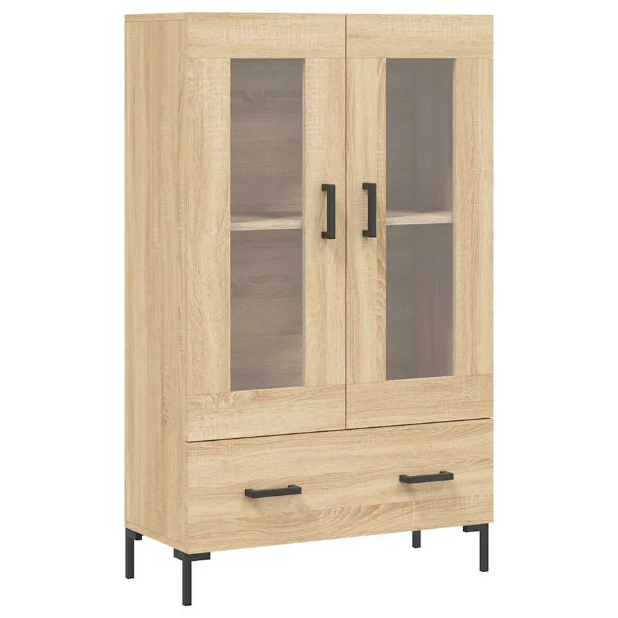 Buffet haut chêne sonoma 69,5x31x115 cm bois d'ingénierie - 2