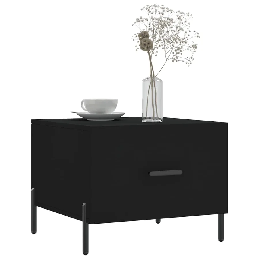 Tables basses 2 pcs noir 50x50x40 cm bois d'ingénierie - 3