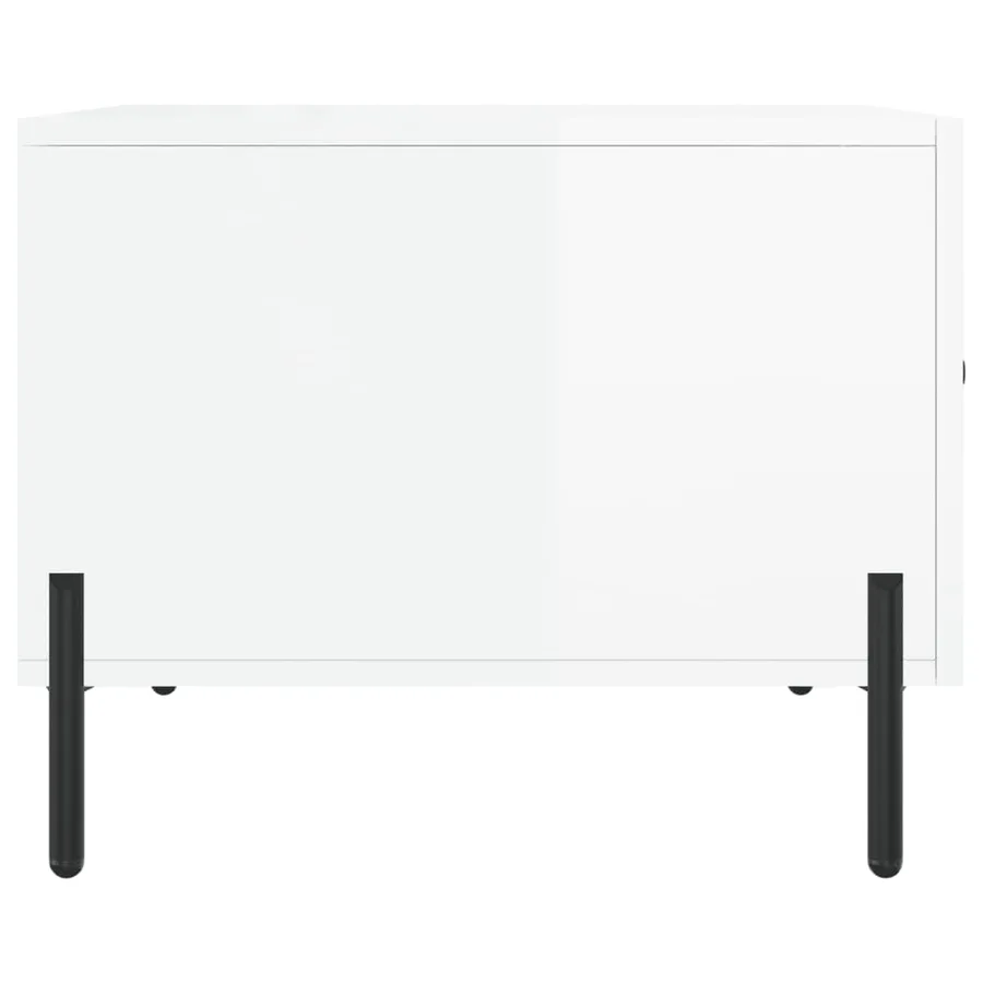 Tables basses 2 pcs blanc brillant 50x50x40cm bois d'ingénierie - 8