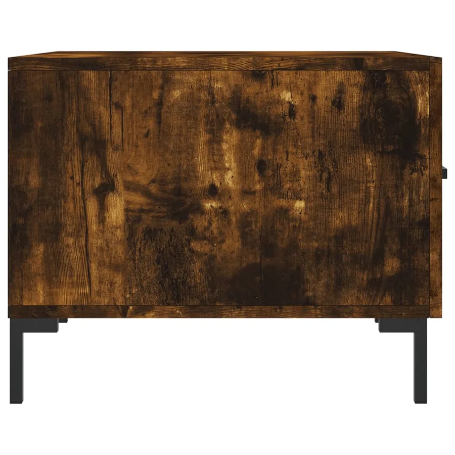 Table basse Chêne fumé 50x50x40 cm Bois d'ingénierie - 8