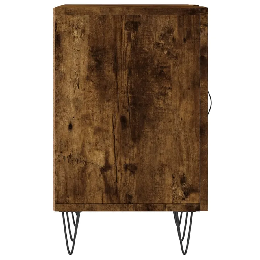 Meuble TV chêne fumé 150x30x50 cm bois d'ingénierie - 7