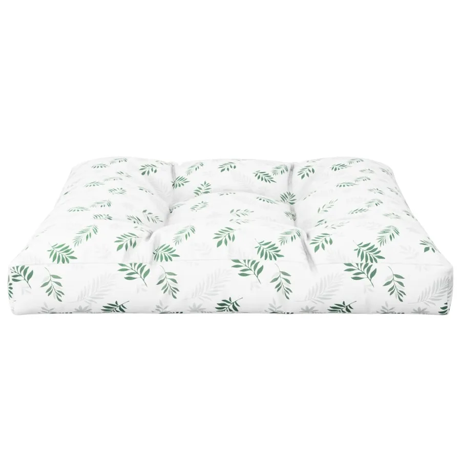 Coussin de palette motif de feuilles 70x70x12 cm tissu - 5
