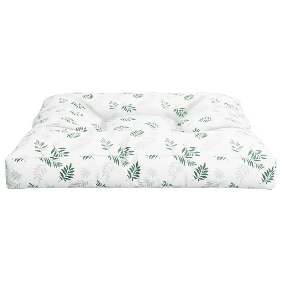 Coussin de palette motif de feuilles 70x70x12 cm tissu - 6