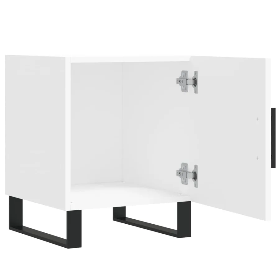 Tables de chevet 2 pcs blanc 40x40x50 cm bois d’ingénierie - 5