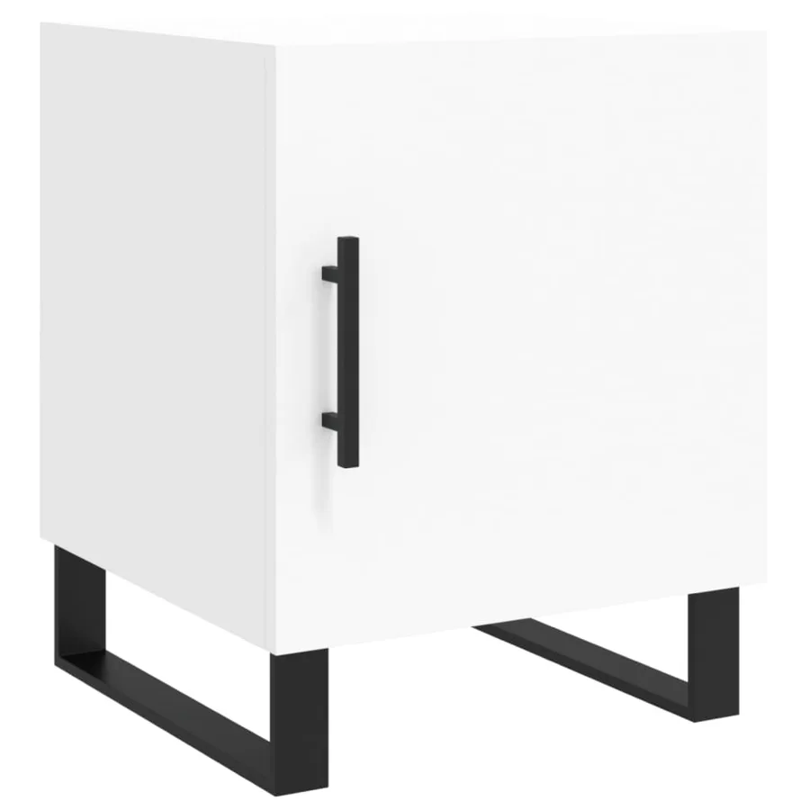 Tables de chevet 2 pcs blanc 40x40x50 cm bois d’ingénierie - 6