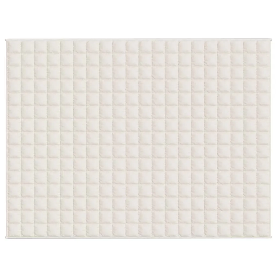 Couverture lestée Crème clair 150x200 cm 11 kg Tissu - 3
