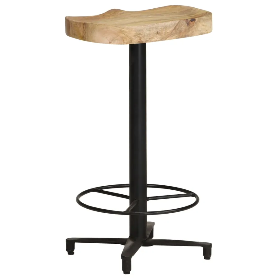 Tabourets de bar lot de 2 66 cm bois de manguier massif - 12
