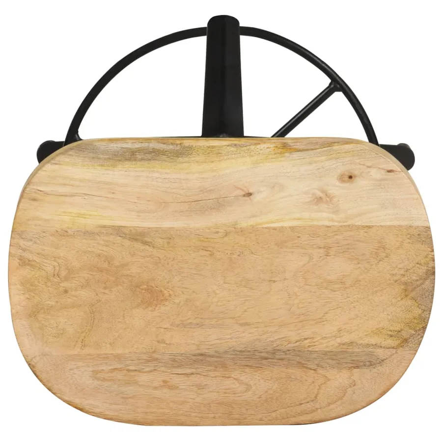 Tabourets de bar lot de 2 66 cm bois de manguier massif - 4