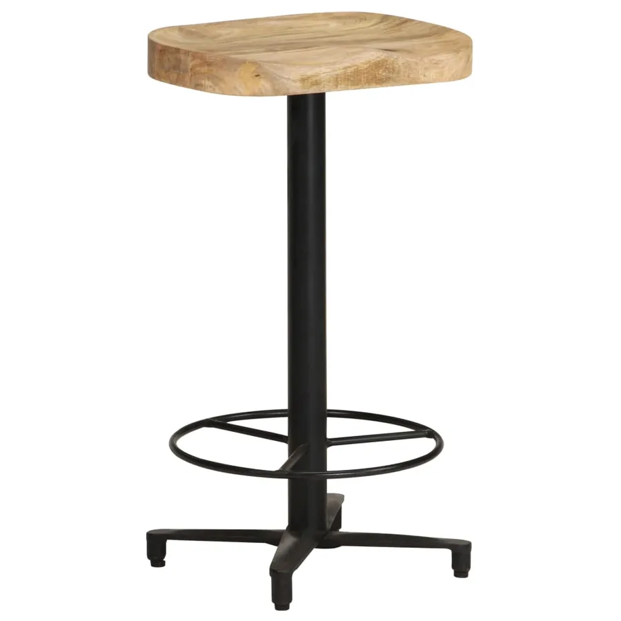 Tabourets de bar lot de 2 66 cm bois de manguier massif - 8