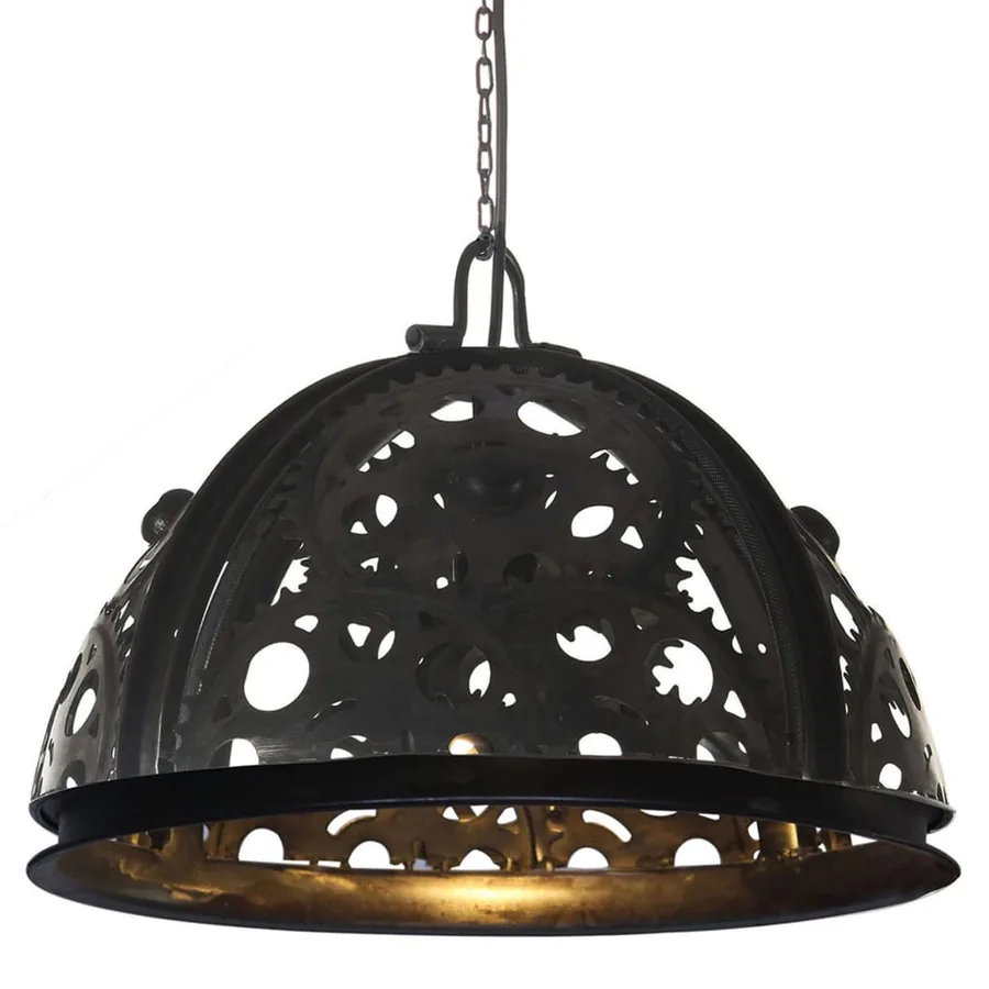 Plafonnier industriel en forme de roue dentée 45 cm E27