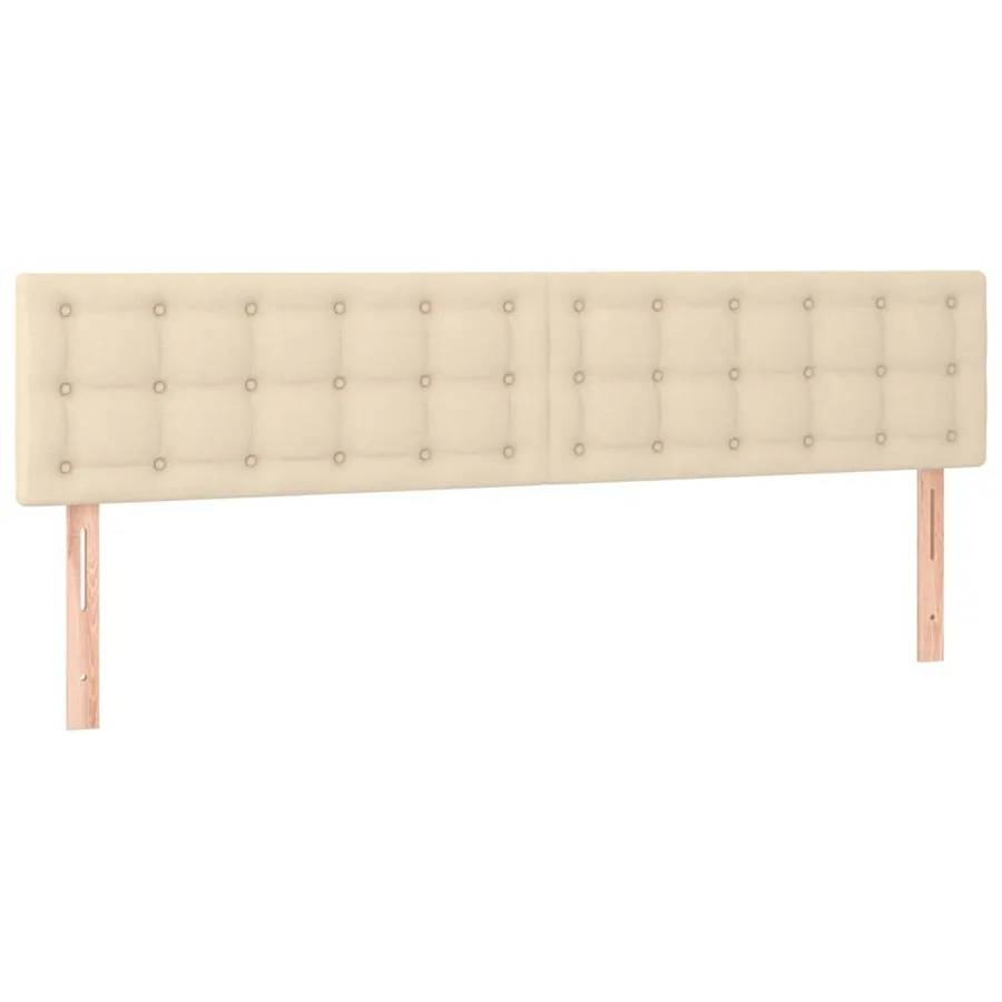 Tête de lit à LED Crème 200x5x78/88 cm Tissu - 4
