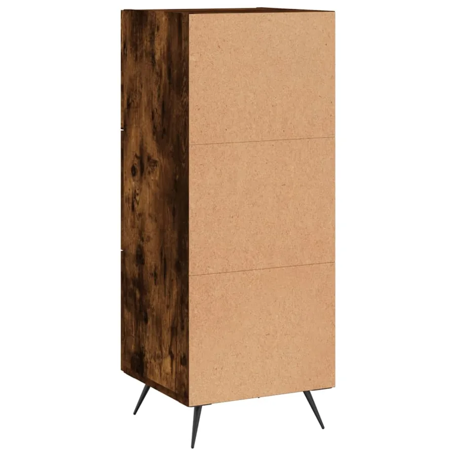 Buffet Chêne fumé 34,5x34x90 cm Bois d'ingénierie - 8
