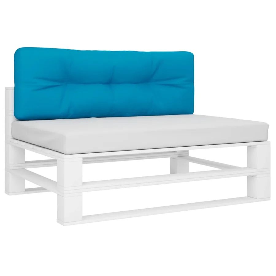 Coussin de palette bleu clair 120x40x12 cm tissu - 3