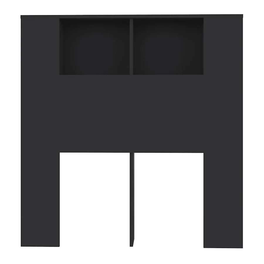 Armoire de tête de lit Noir 100x18,5x102,5 cm - 4
