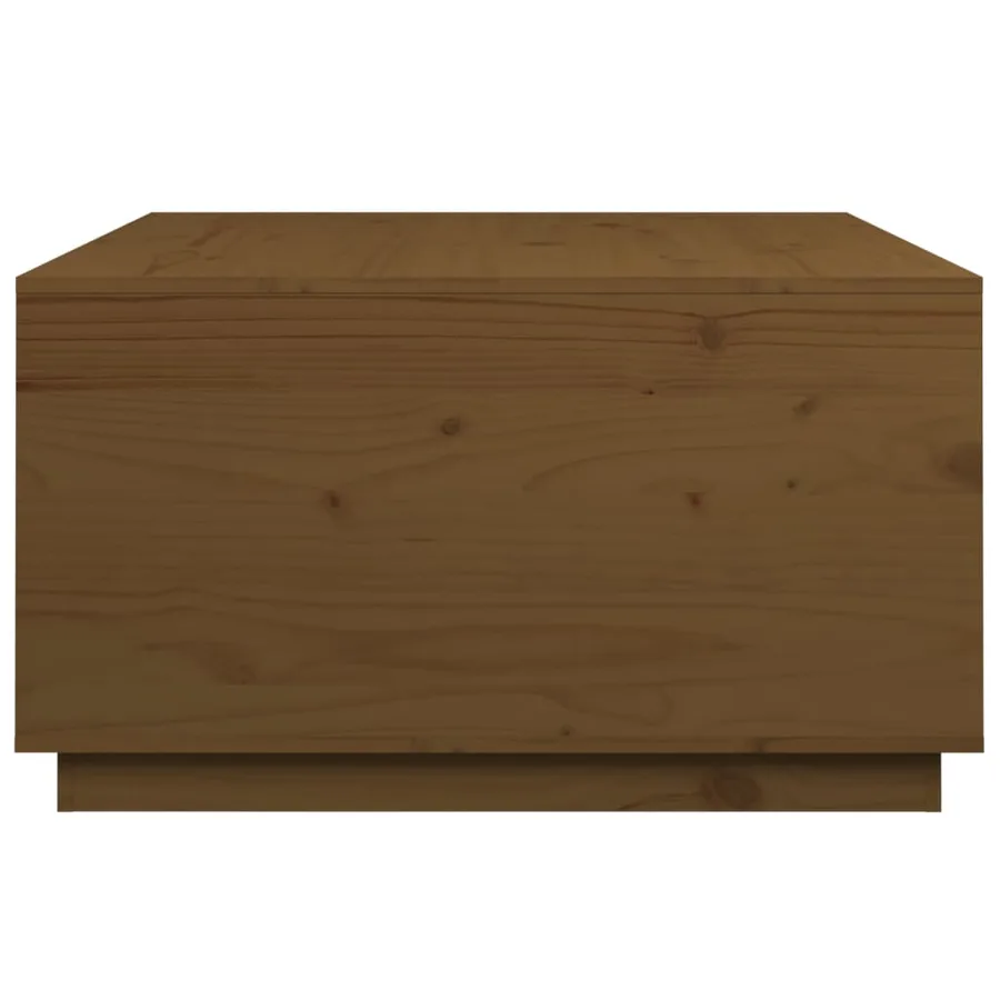 Table basse Marron miel 80x80x45 cm Bois massif de pin - 8