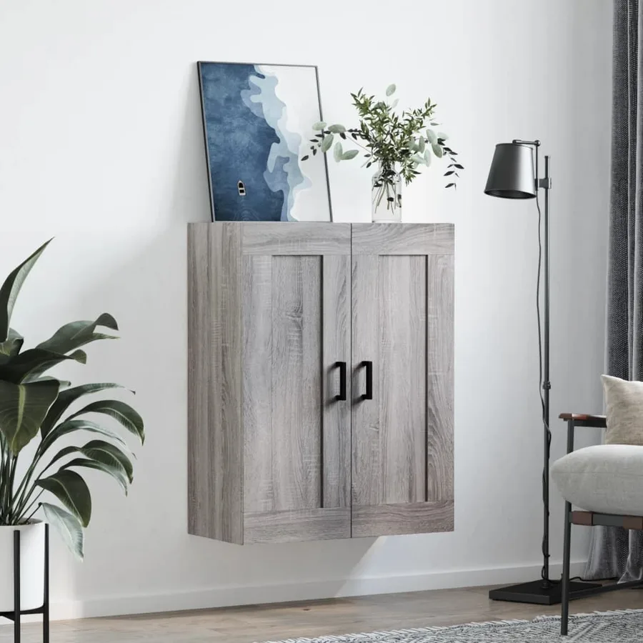 Armoire murale sonoma gris 69,5x34x90 cm bois d'ingénierie - 3