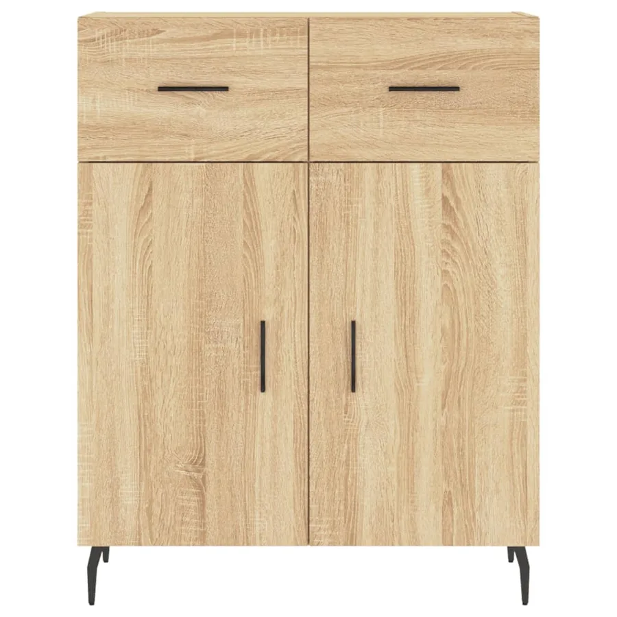 Buffet haut Chêne sonoma 69,5x34x180 cm Bois d'ingénierie - 8