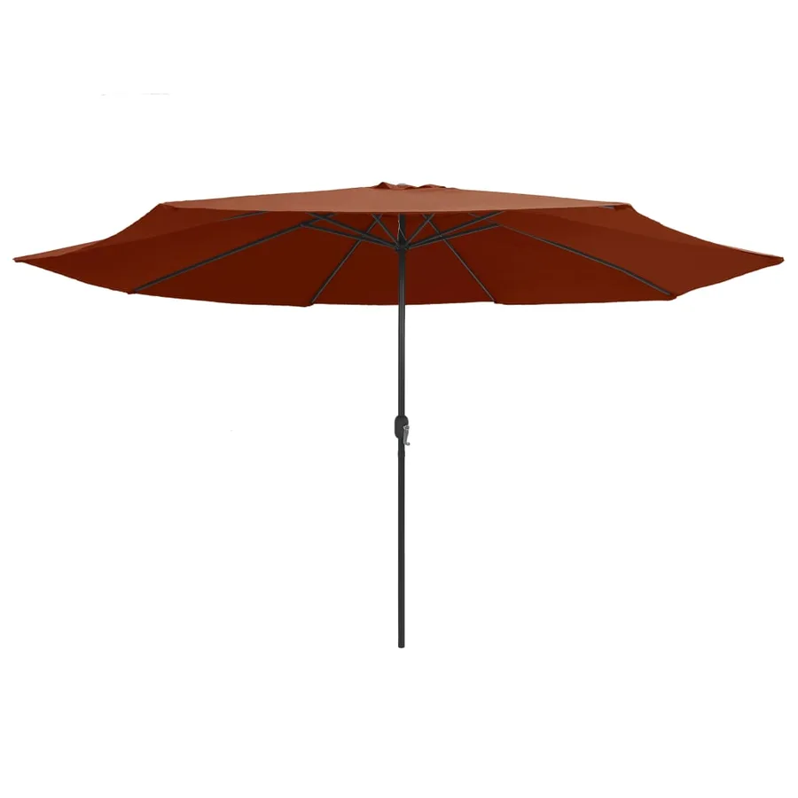 Parasol de jardin avec mât en métal 390 cm terre cuite - 2