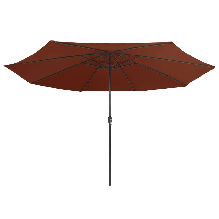 Parasol de jardin avec mât en métal 390 cm terre cuite - 3