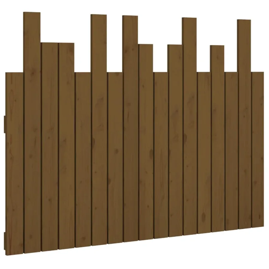 Tête de lit murale Marron miel 108x3x80 cm Bois massif de pin - 2
