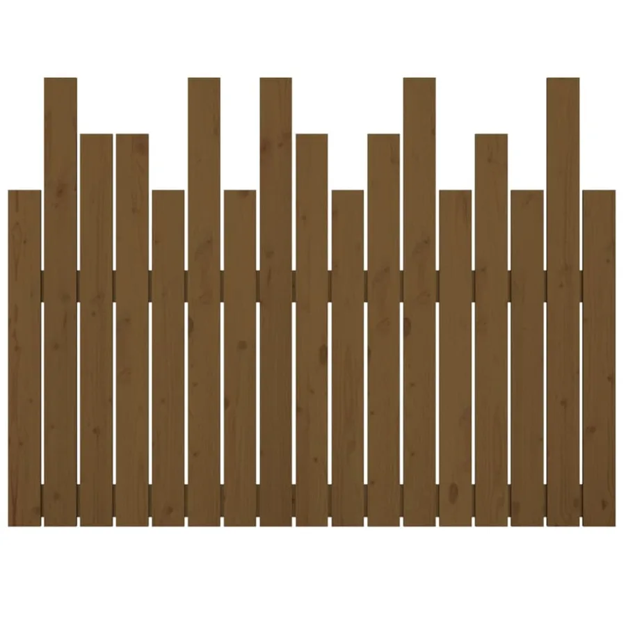 Tête de lit murale Marron miel 108x3x80 cm Bois massif de pin - 5