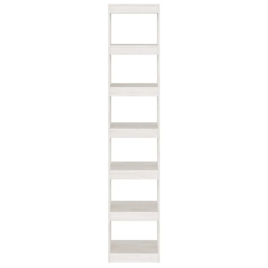 Bibliothèque/Séparateur de pièce Blanc 40x30x199 cm Pin massif - 5