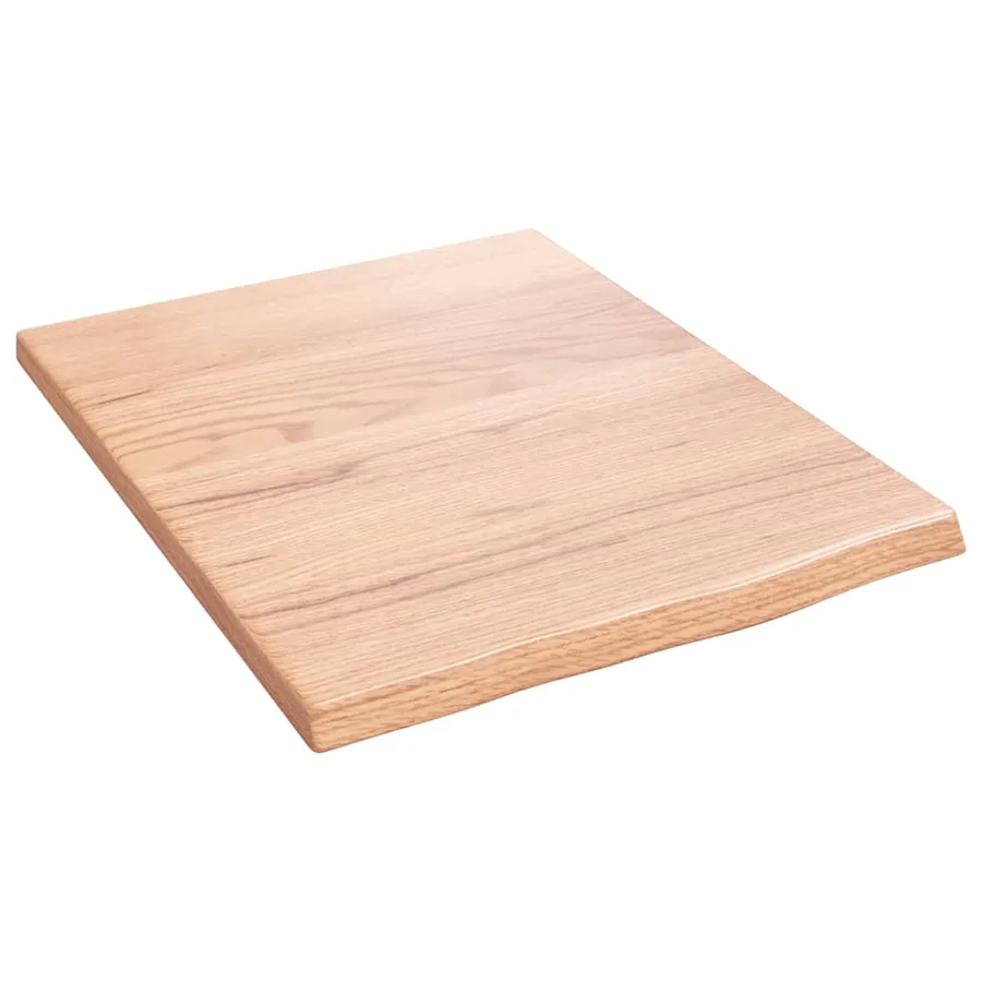 Étagère murale marron clair 40x50x2 cm bois chêne massif traité - 2