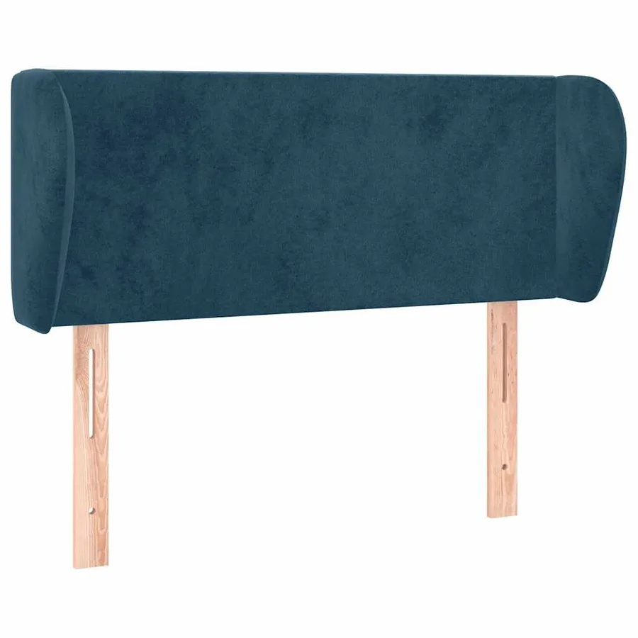 Tête de lit avec oreilles Bleu foncé 103x23x78/88 cm Velours - 2