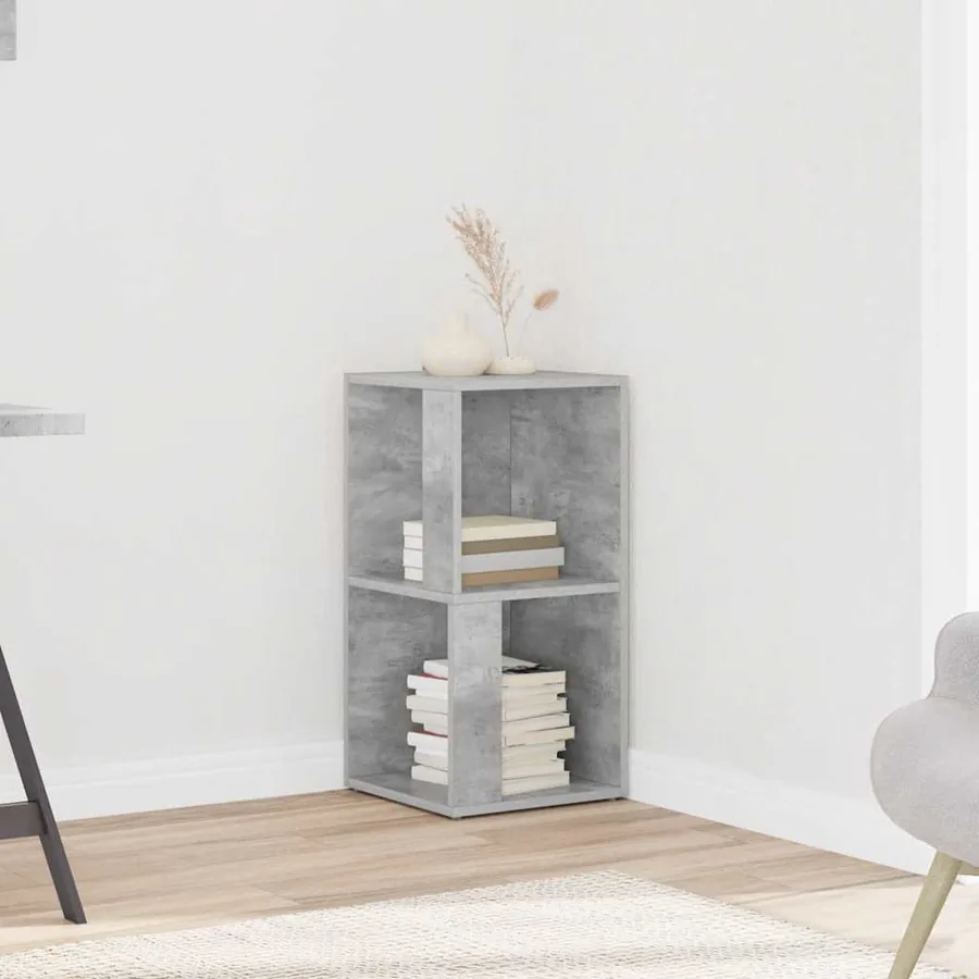 Armoire d'angle Gris béton 33x33x67 cm Bois d'ingénierie
