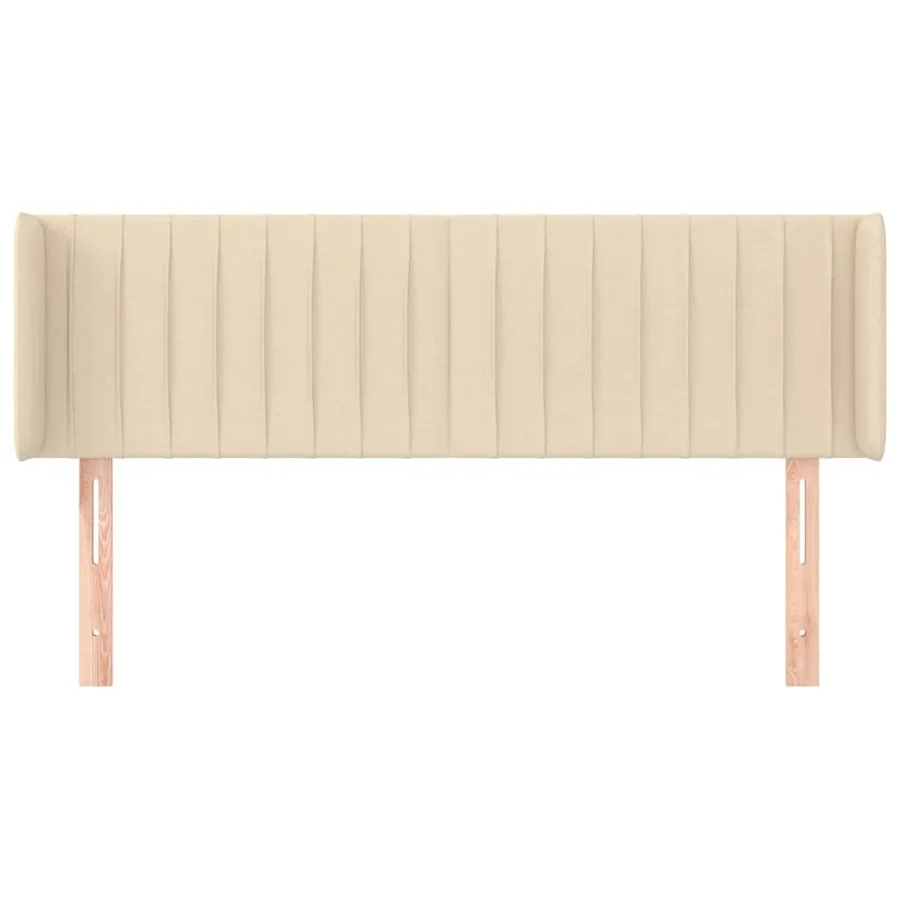 Tête de lit avec oreilles Crème 147x16x78/88 cm Tissu - 3