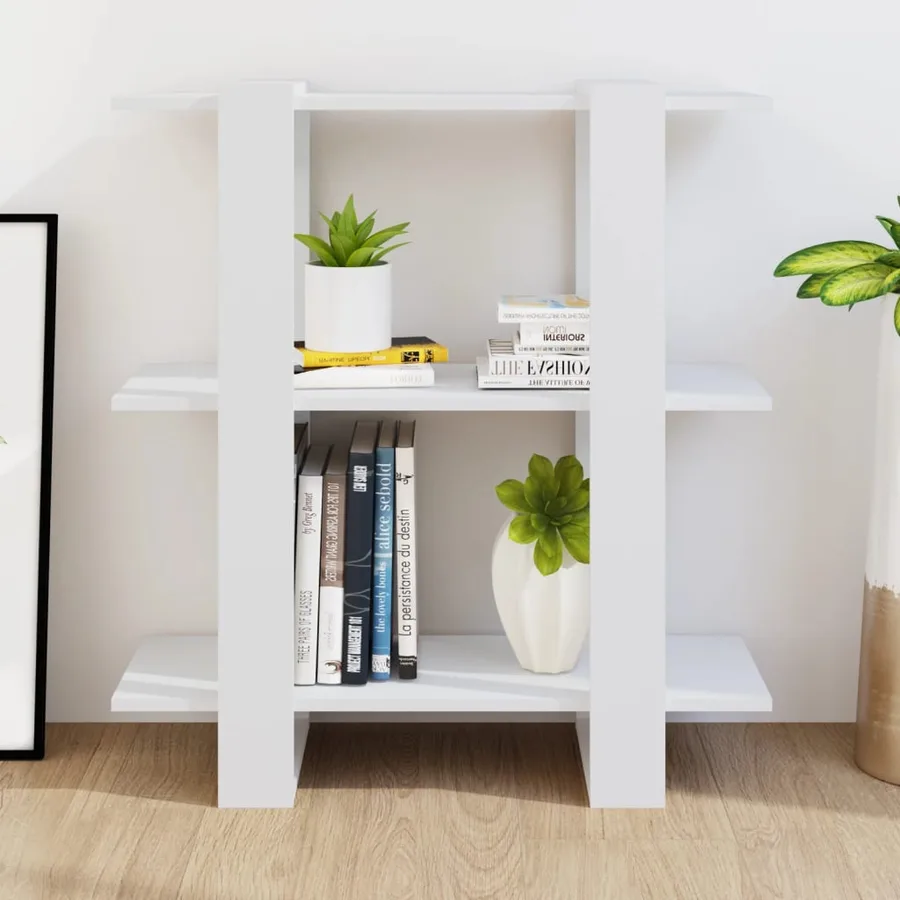 Bibliothèque/Séparateur de pièce Blanc 80x30x87 cm - 3