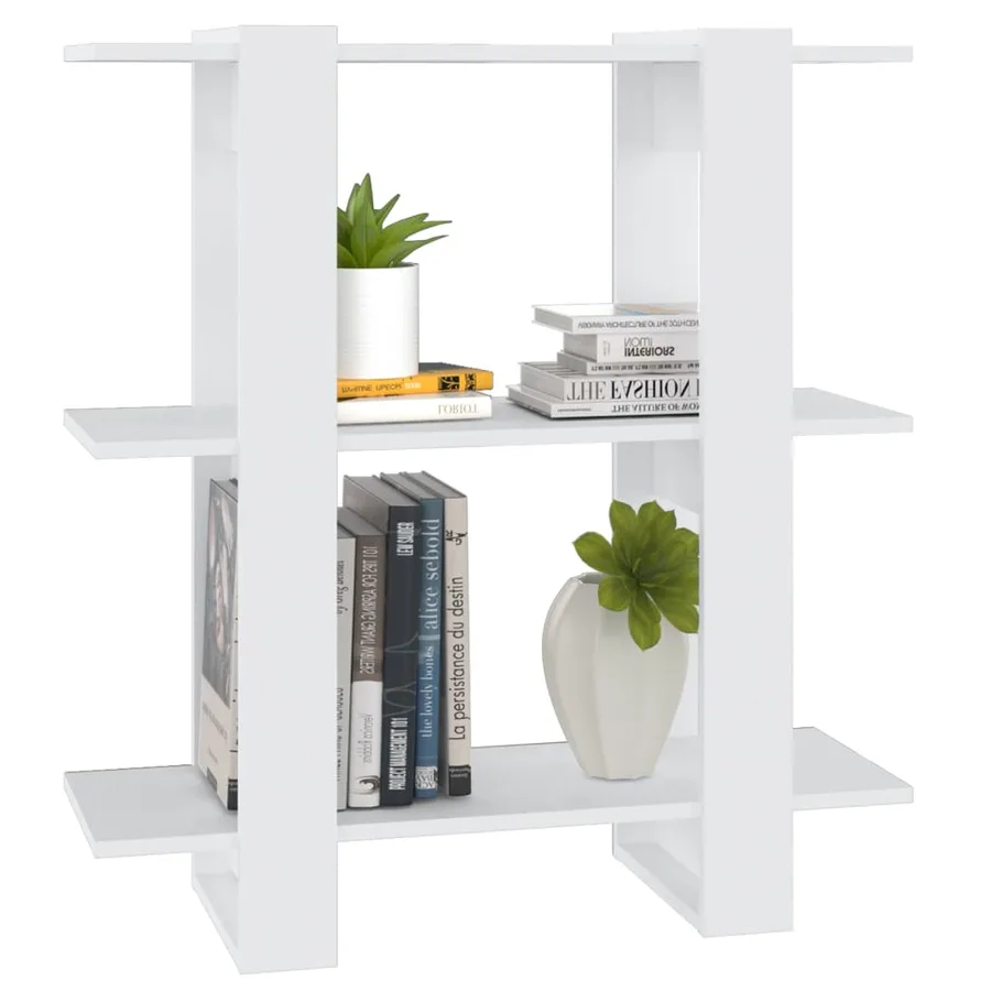 Bibliothèque/Séparateur de pièce Blanc 80x30x87 cm - 4