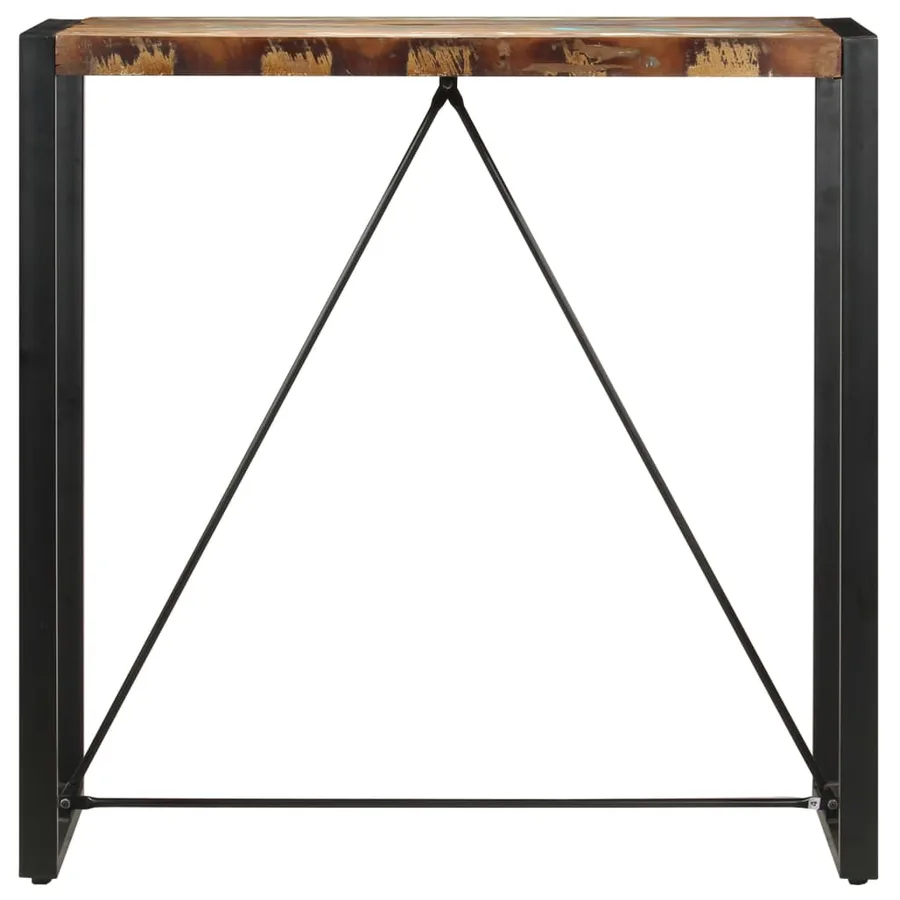 Table de bar 110x60x110 cm Bois massif de récupération - 2