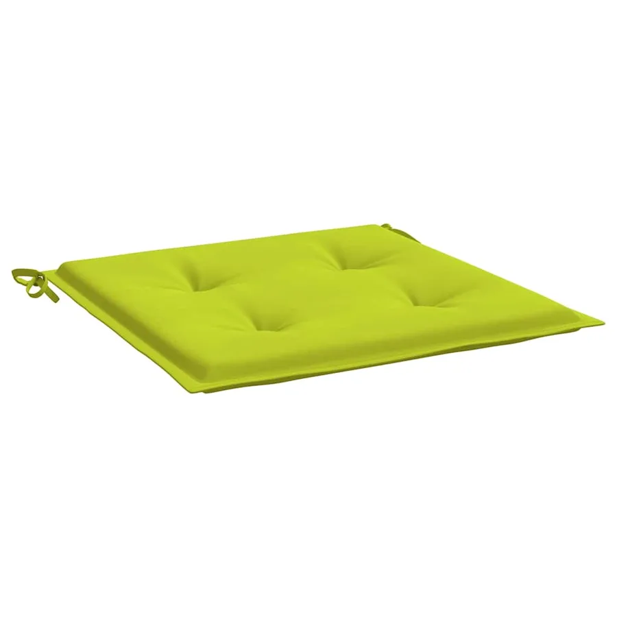 Coussins de chaise de jardin lot de 6 vert vif 40x40x4 cm - 4
