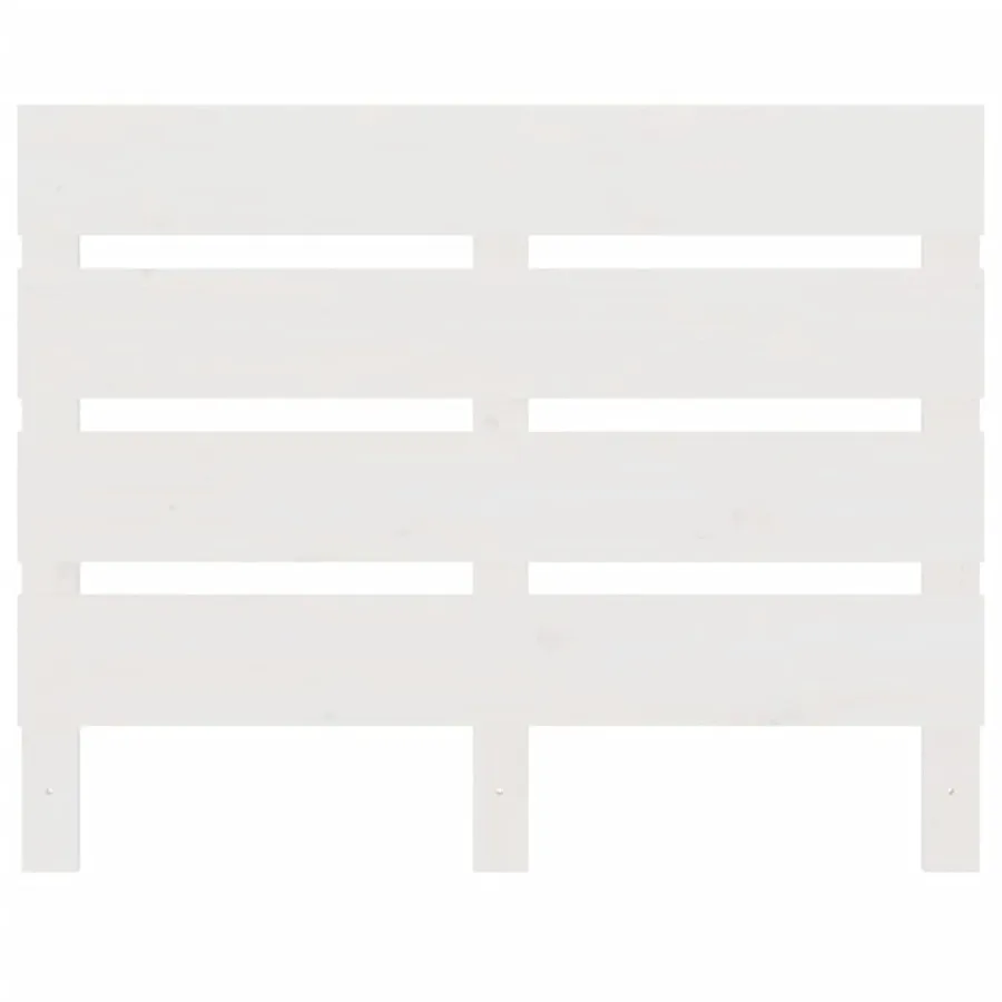 Tête de lit Blanc 75x3x80 cm Bois massif de pin - 4