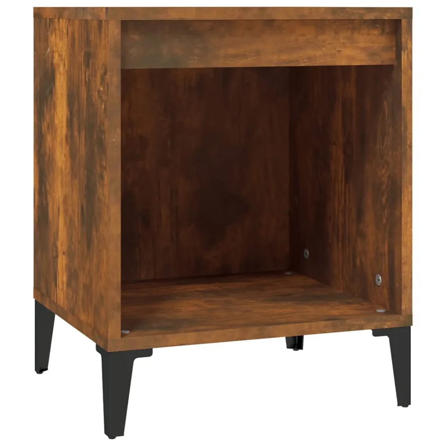 Table de chevet Chêne fumé 40x35x50 cm - 2