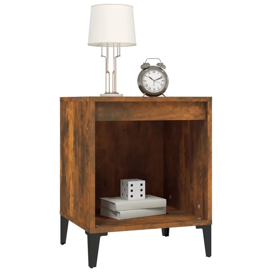 Table de chevet Chêne fumé 40x35x50 cm - 4