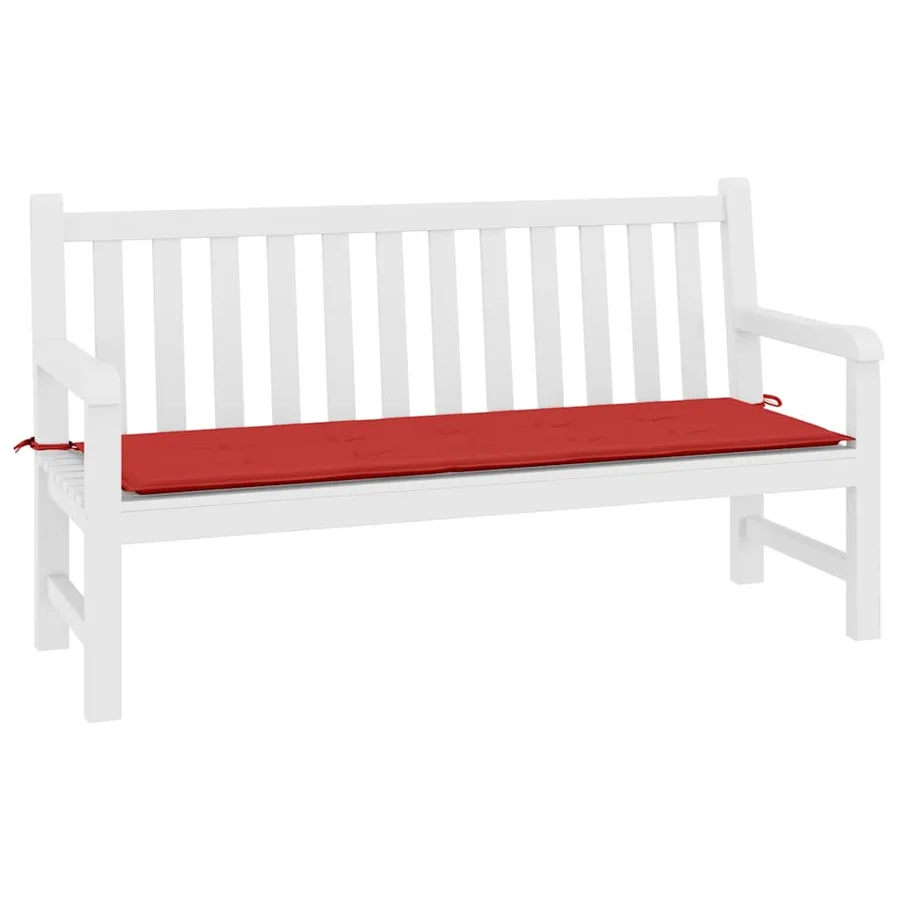 Coussin de banc de jardin rouge 200x50x3 cm tissu oxford - 3