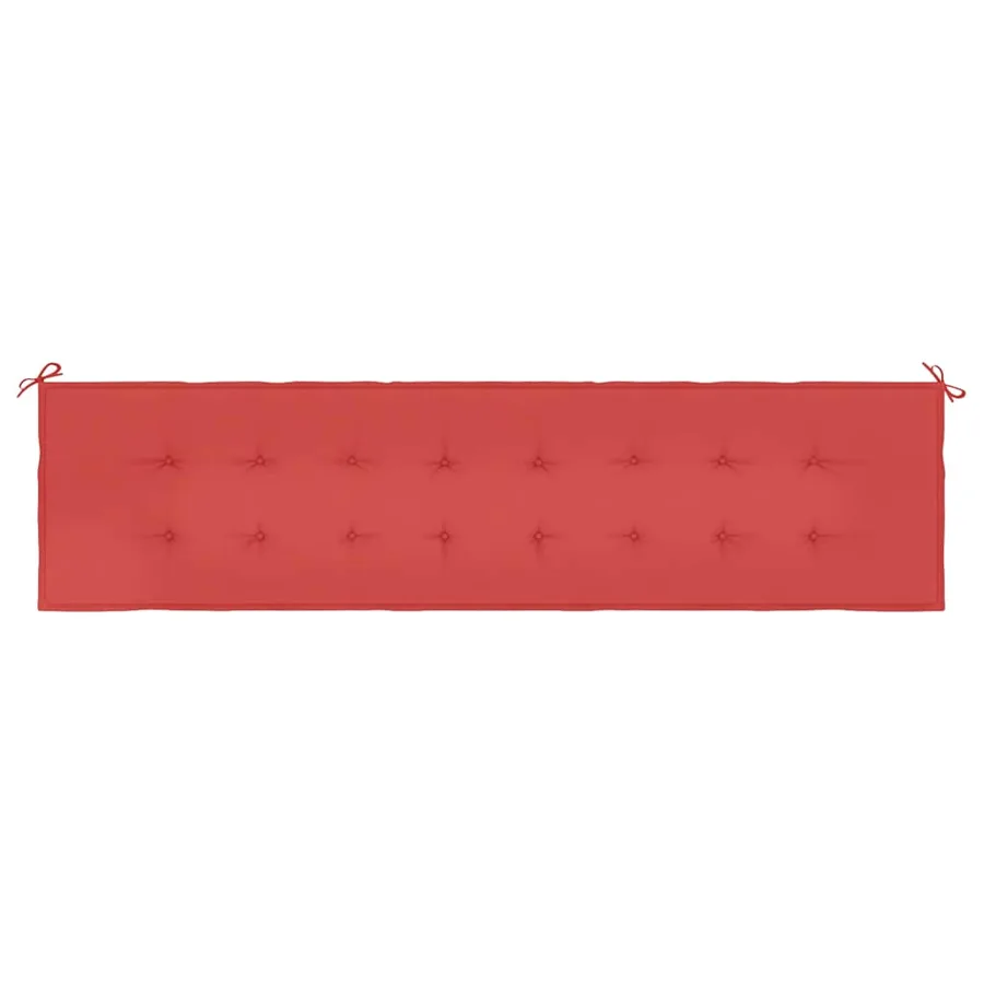 Coussin de banc de jardin rouge 200x50x3 cm tissu oxford - 4