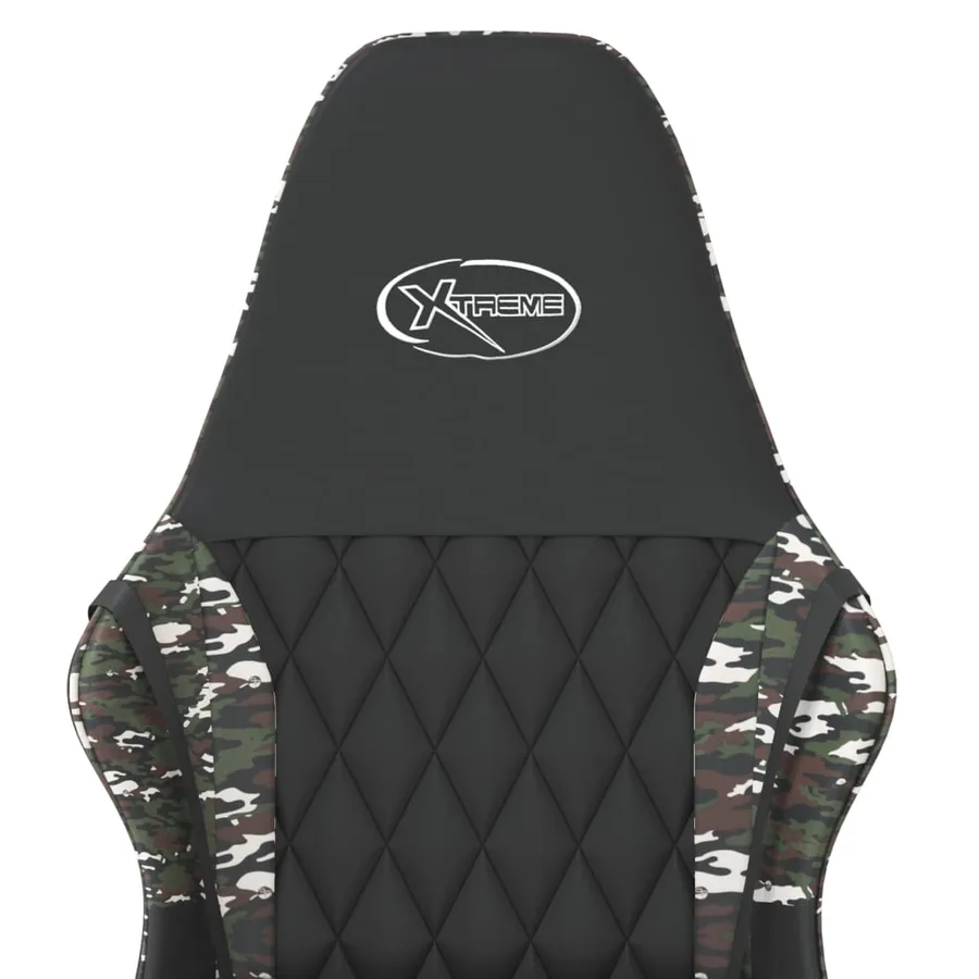 Chaise de jeu Noir et camouflage Similicuir - 9