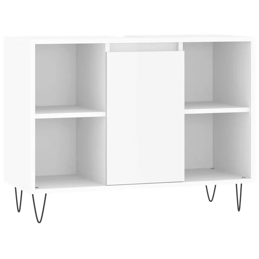 Armoire de salle de bain blanc brillant 80x33x60 cm - 2