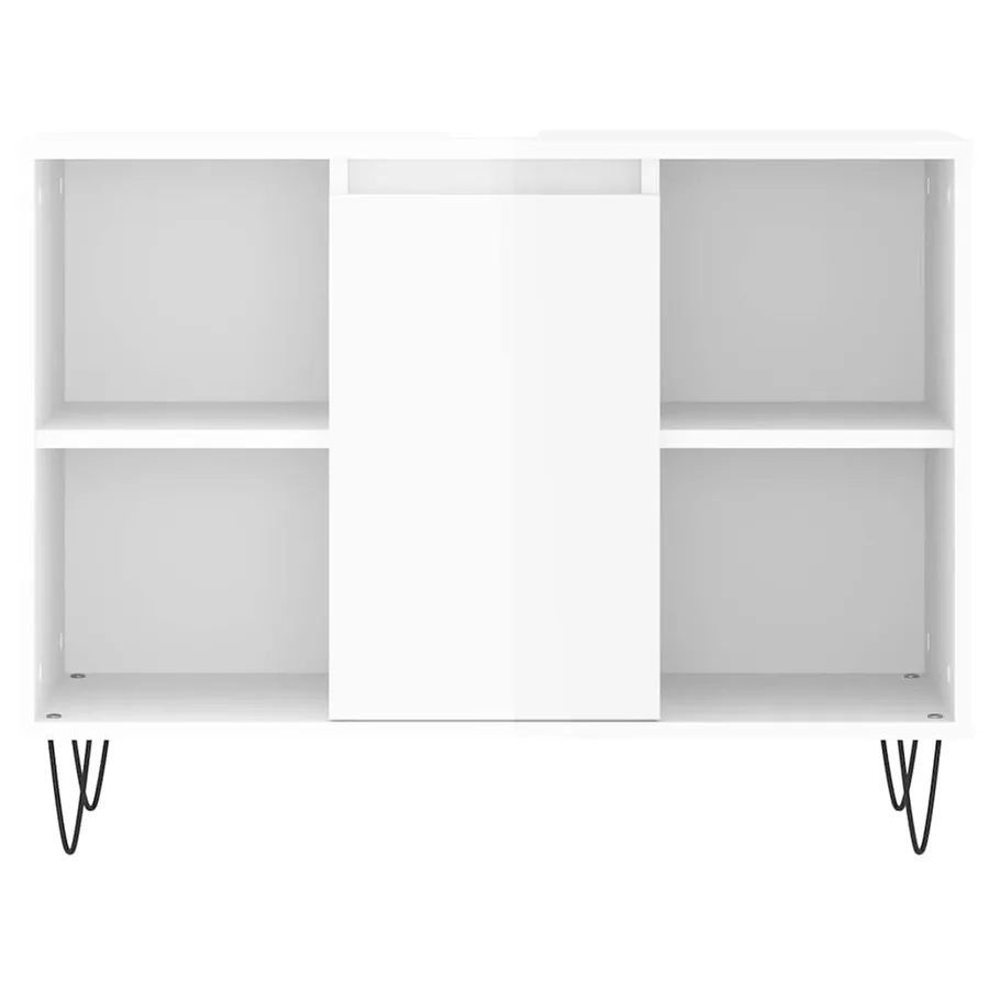 Armoire de salle de bain blanc brillant 80x33x60 cm - 5