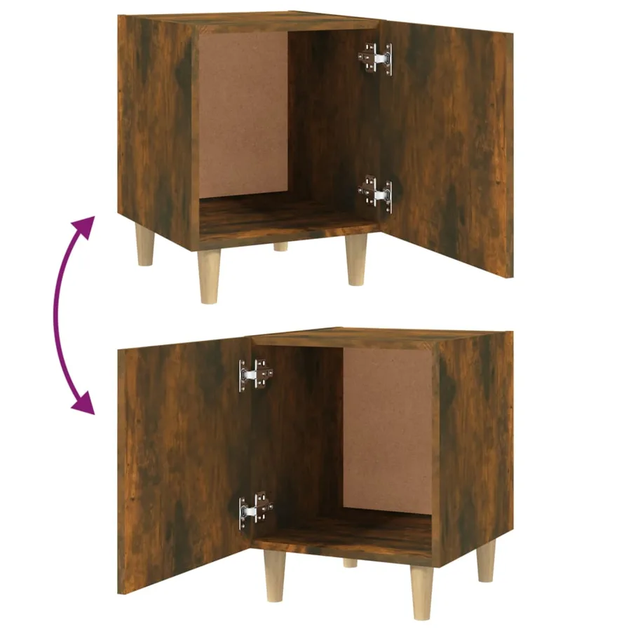 Table de chevet Chêne fumé Bois d'ingénierie - 6