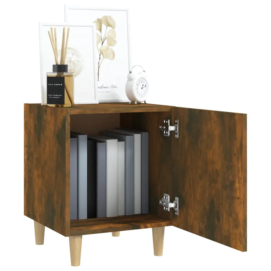 Table de chevet Chêne fumé Bois d'ingénierie - 7